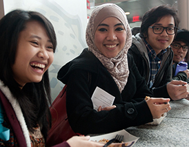 Students at the annual IU Indy International Festival